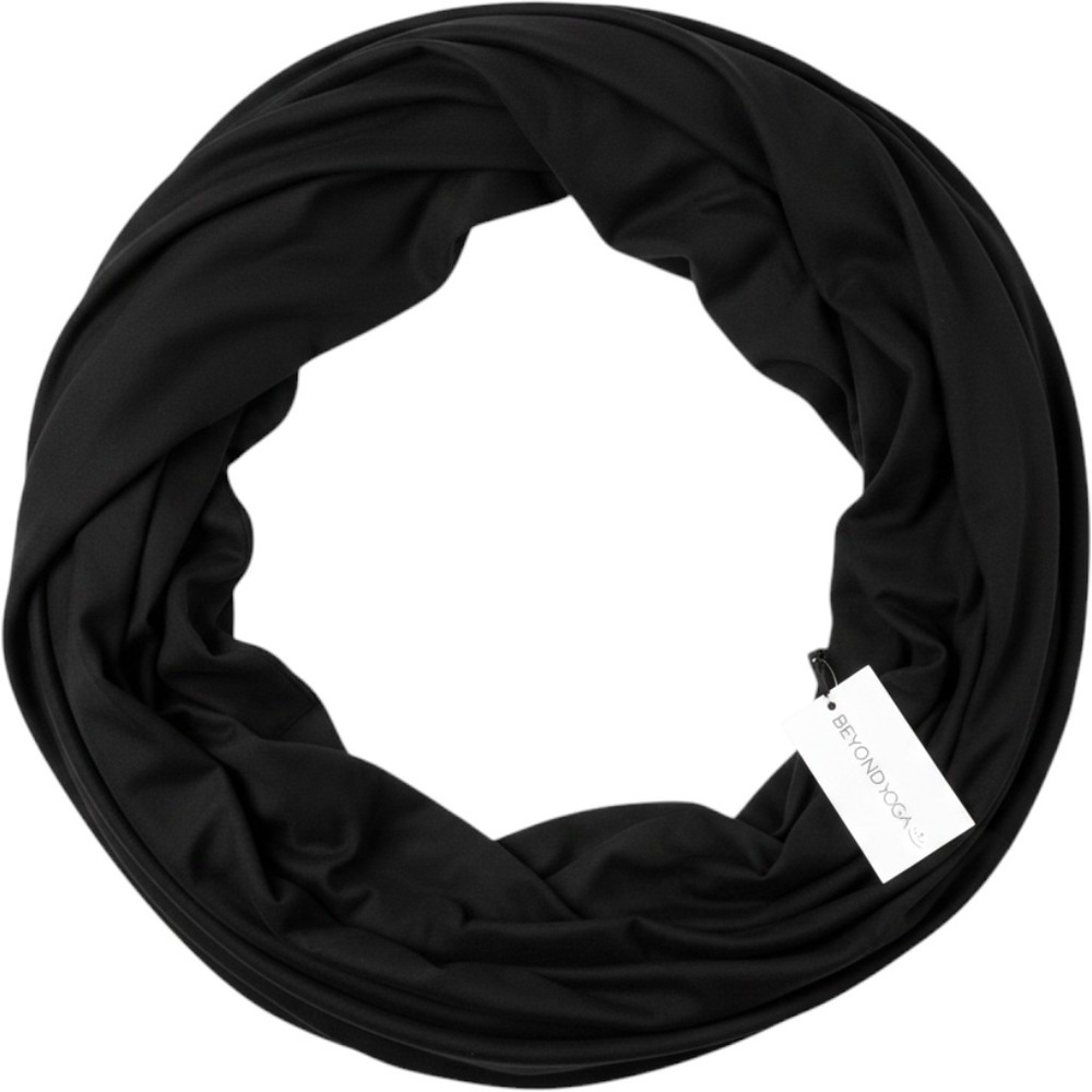 Beyondβ Yoga Pocket Infinity Scarf OS Black Hidden Zipper Travel NEW